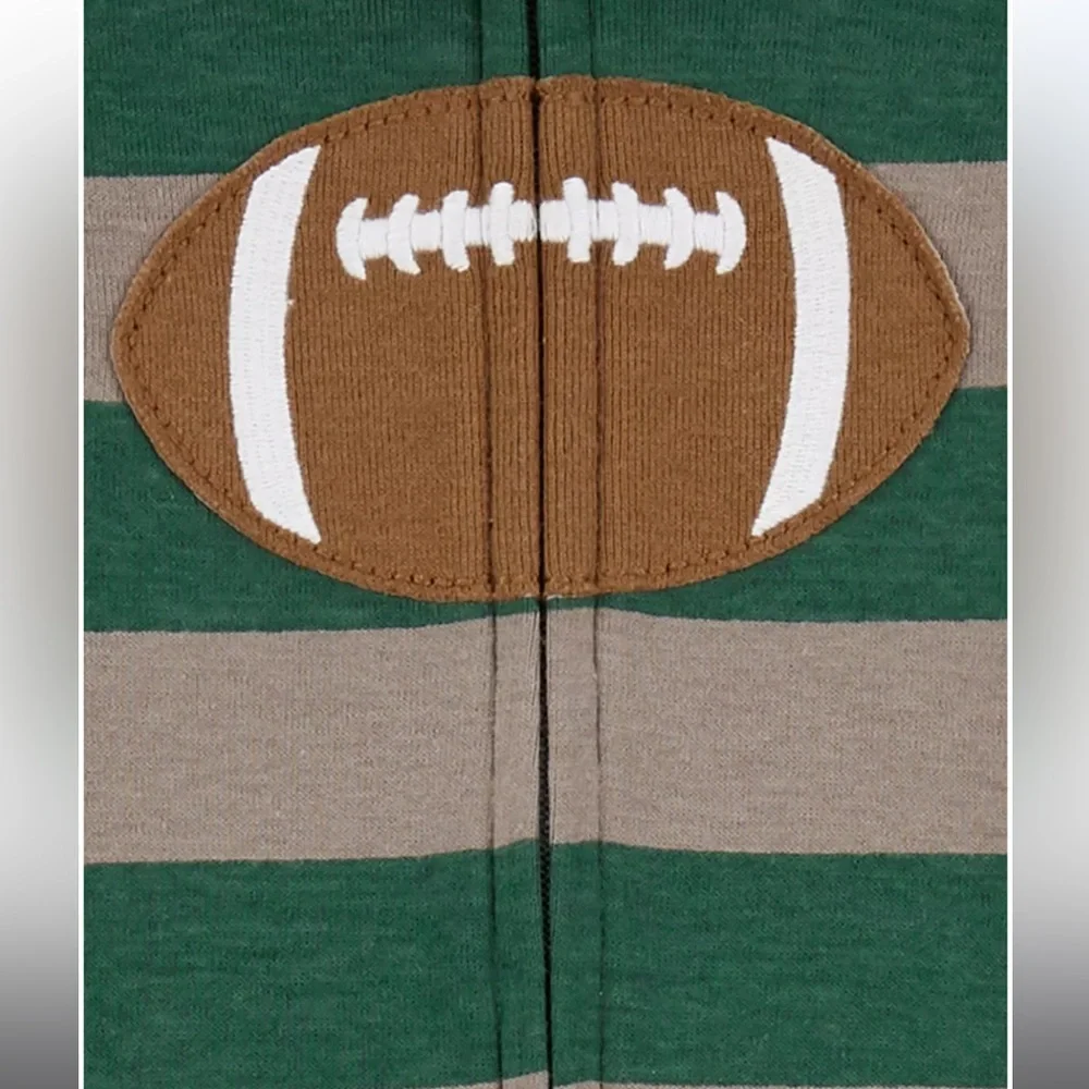 Carters Football Cotton Footie Footed Pajama 4T NWT